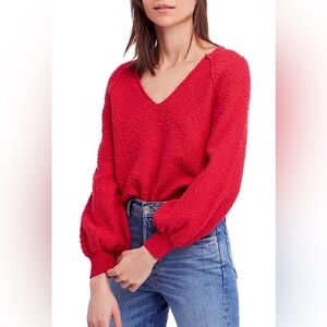 Free People Found My Friend Sweater in Red